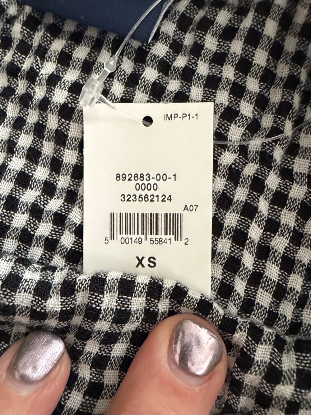 GAP Black and White Gingham Tiered Maxi Skirt - Picture 5 of 6